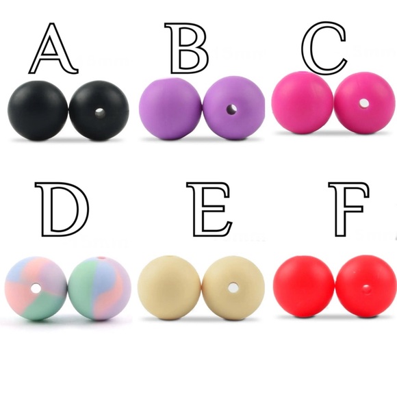 (50 ct) 15mm Silicone Beads - Picture 3 of 4